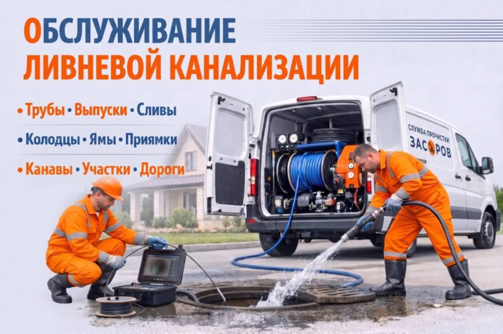 Обслуживание ливневой канализации