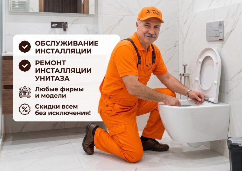 Обслуживание инсталляции унитаза