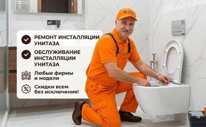 Ремонт инсталляции унитаза
